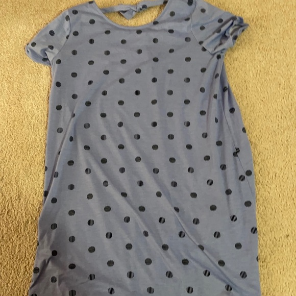 Crown & Ivy Blue Polka Dot Girls Dress Size XL - Picture 1 of 1